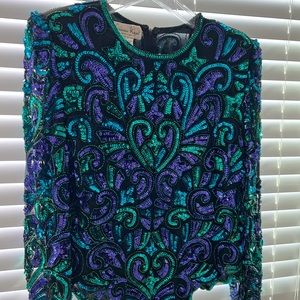 Sequined evening/party top